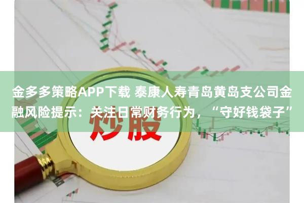 金多多策略APP下载 泰康人寿青岛黄岛支公司金融风险提示：关注日常财务行为，“守好钱袋子”